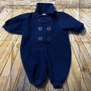 Petes Partner Baby Navy Blue Bunting Suit
